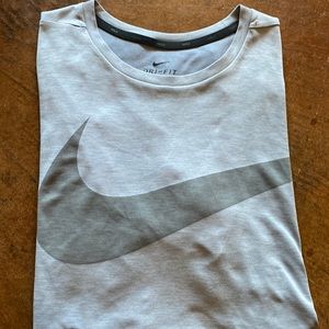 Gray Nike Dri-Fit mens t-shirt